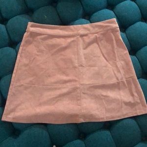 Lulus Faux suede dusty pink mini skirt small